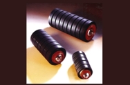 rollers with rubber<br> supporting rings